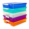 Storex Stack + Store Box Craft Organizer, Assorted Colors, 5-Pack 63202U05C - alternate 1